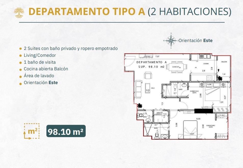 Moderno Departamento de 2 Dormitorios Suites frente al Parque Lincoln | Cala Cala Cochabamba