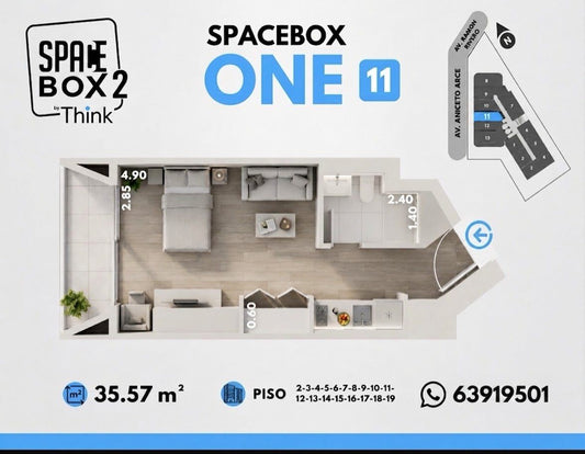 Monoambiente en Pre Venta Cochabamba Zona Norte