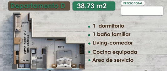 Garzonier en Venta 1D 38,73 M2 | Cala Cala, Cochabamba