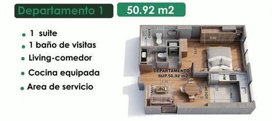 Garzonier en Pre Venta 50,92 M2 Cala Cala Cochabamba